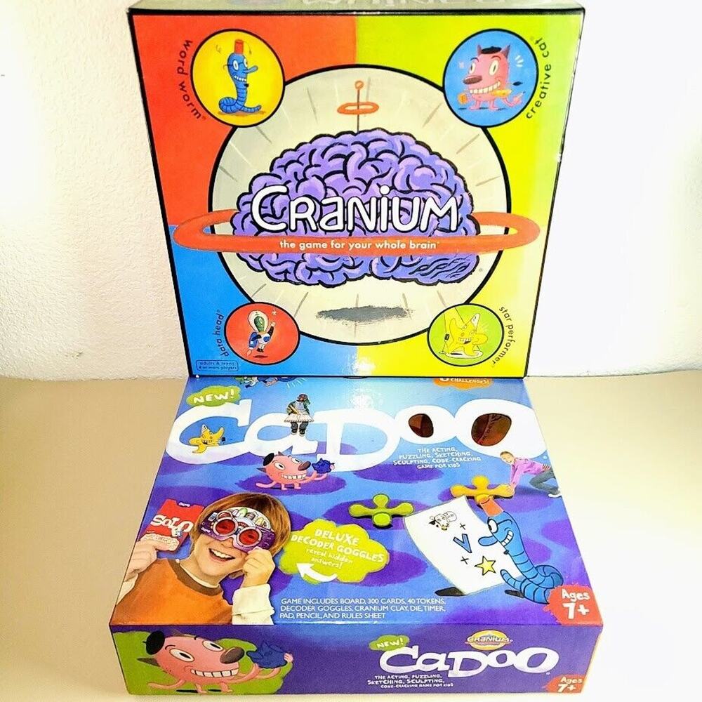 Cranium & Caddo Game Lot – 2 Family Board Games – Party/Game Night Bundle